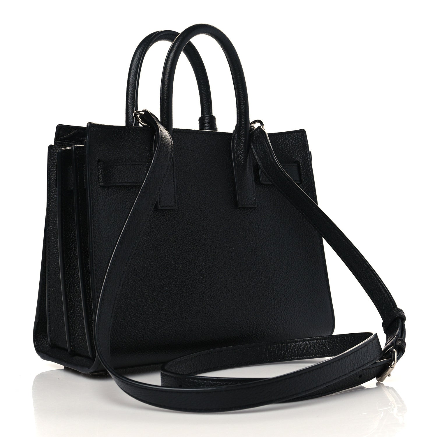 Saint Laurent Grained Calfskin Nano Sac De Jour Black 3 of 7