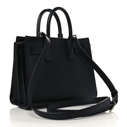 Saint Laurent Grained Calfskin Nano Sac De Jour Black 3 of 7