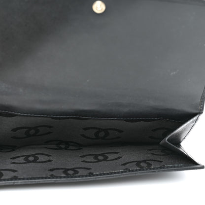 Chanel Calfskin Quilted Cambon Long Double Wallet Black 5 of 15