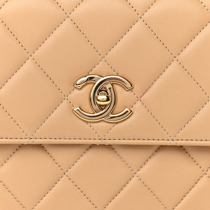 Chanel Lambskin Quilted Medium Trendy CC Flap Dual Handle Bag Beige 8 of 12