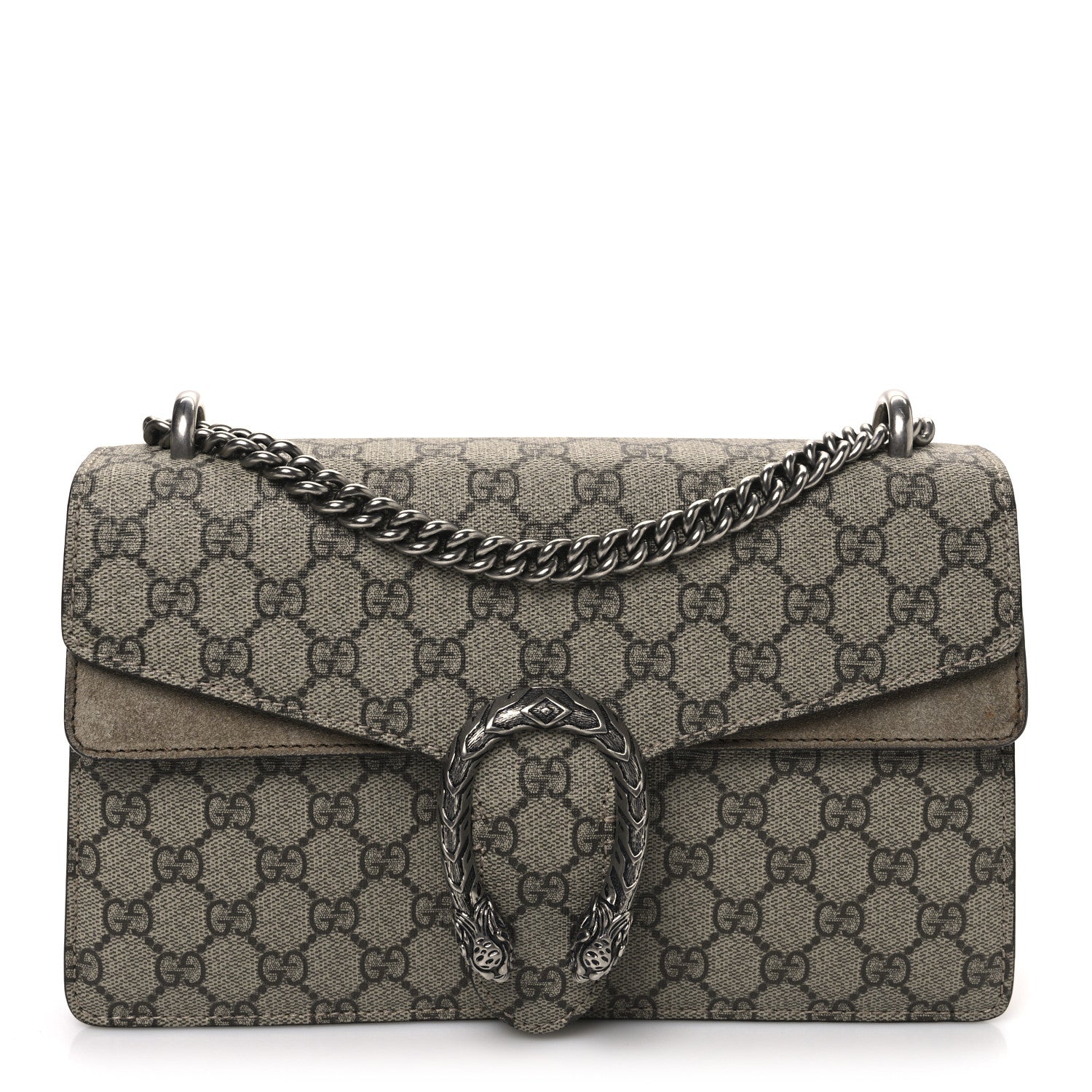 Gucci GG Supreme Monogram Small Dionysus Shoulder Bag Taupe 1 of 10