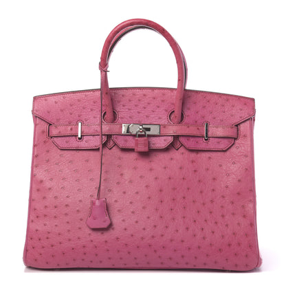 Hermes Ostrich Birkin 35 Fuchsia 1 of 36
