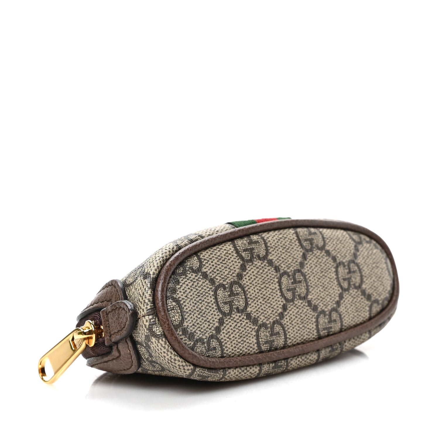 GG Supreme Monogram Web Ophidia Dome Key Pouch Beige New Acero