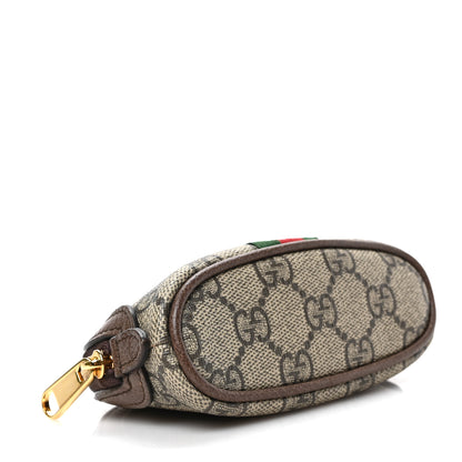 Gucci GG Supreme Monogram Web Ophidia Dome Key Pouch Beige New Acero 4 of 7
