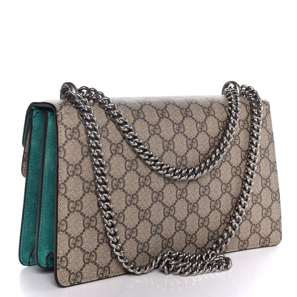 Gucci GG Supreme Monogram Willow Hill Embroidered Small Dionysus Shoulder Bag Emerald 3 of 7
