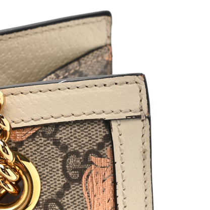 Gucci GG Supreme Monogram Berry Textured Dollar Calfskin Small Padlock Tote Beige Ebony Light Copper Mystic White 14 of 17