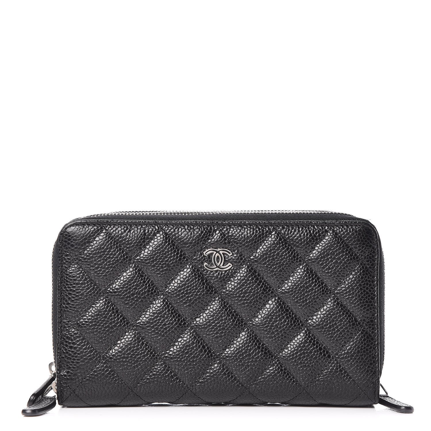 Chanel Caviar Quilted Zip Around Phone Holder Black 1 of 10