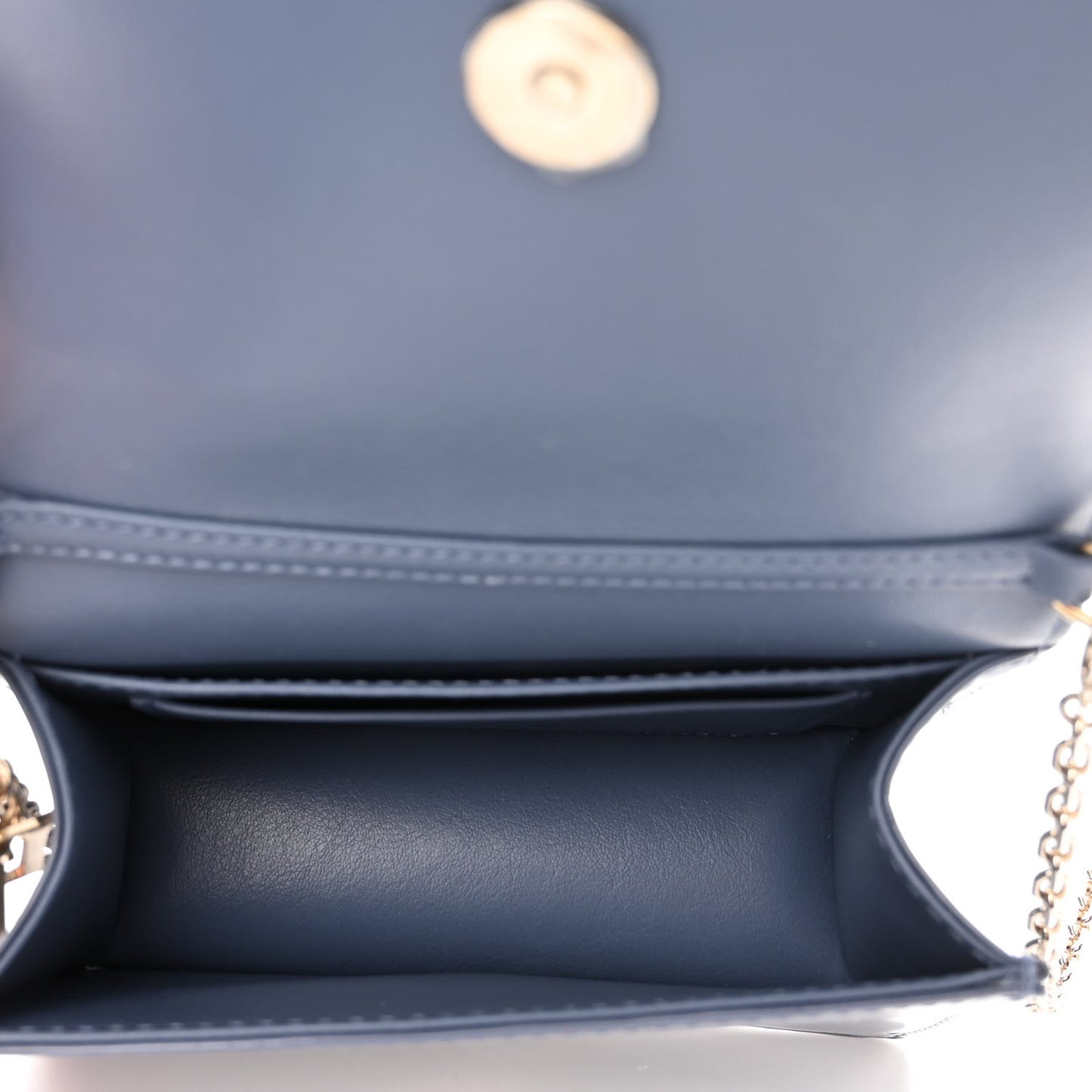 Patent Cannage Nano Lady Dior Pouch Cloud Blue