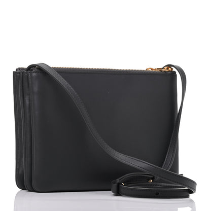 Celine Lambskin Small Trio Crossbody Bag Black 2 of 8