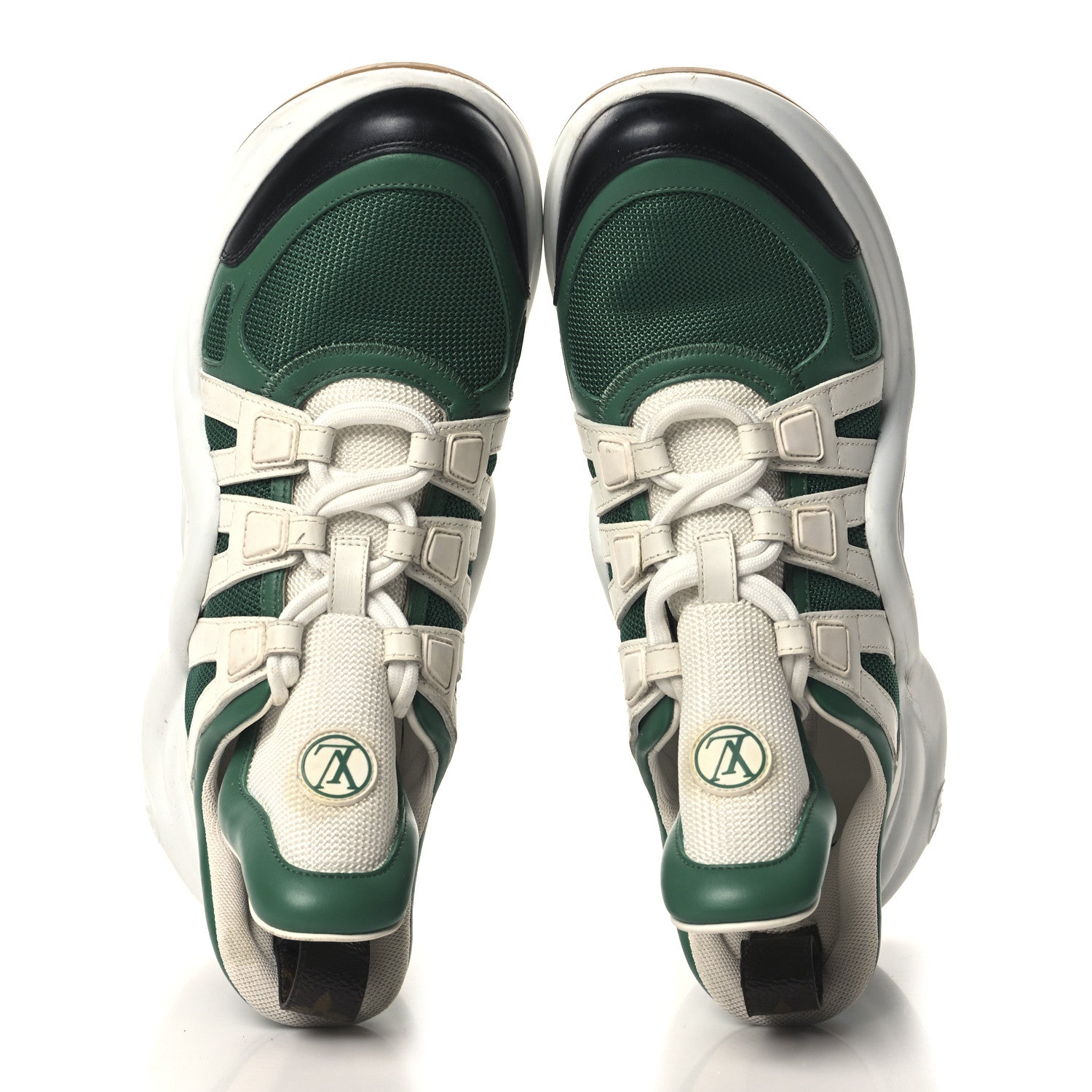 Louis Vuitton Calfskin Technical Nylon LV Archlight Sneakers 39 Green 2 of 10