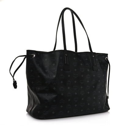 MCM Visetos Large Liz Reversible Shopper Tote Black 4 of 19