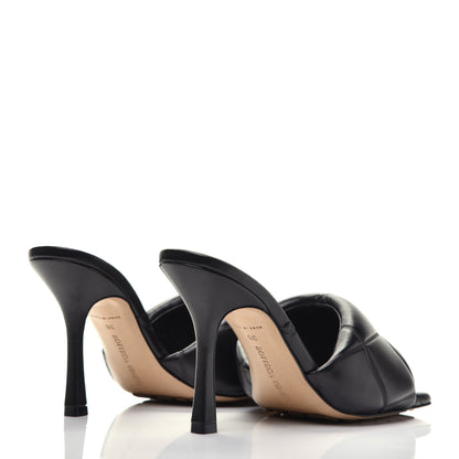 Bottega Veneta Nappa Quilted Rubber Lido Mule Sandals 38 Black 4 of 8