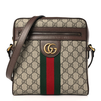 Gucci GG Supreme Monogram Web Small Ophidia Messenger Bag Brown 1 of 9