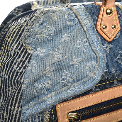 Louis Vuitton Denim Patchwork Bowly Blue 7 of 12