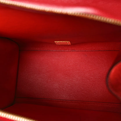 Celine Drummed Calfskin Suede Medium Trapeze Vermillion 5 of 9