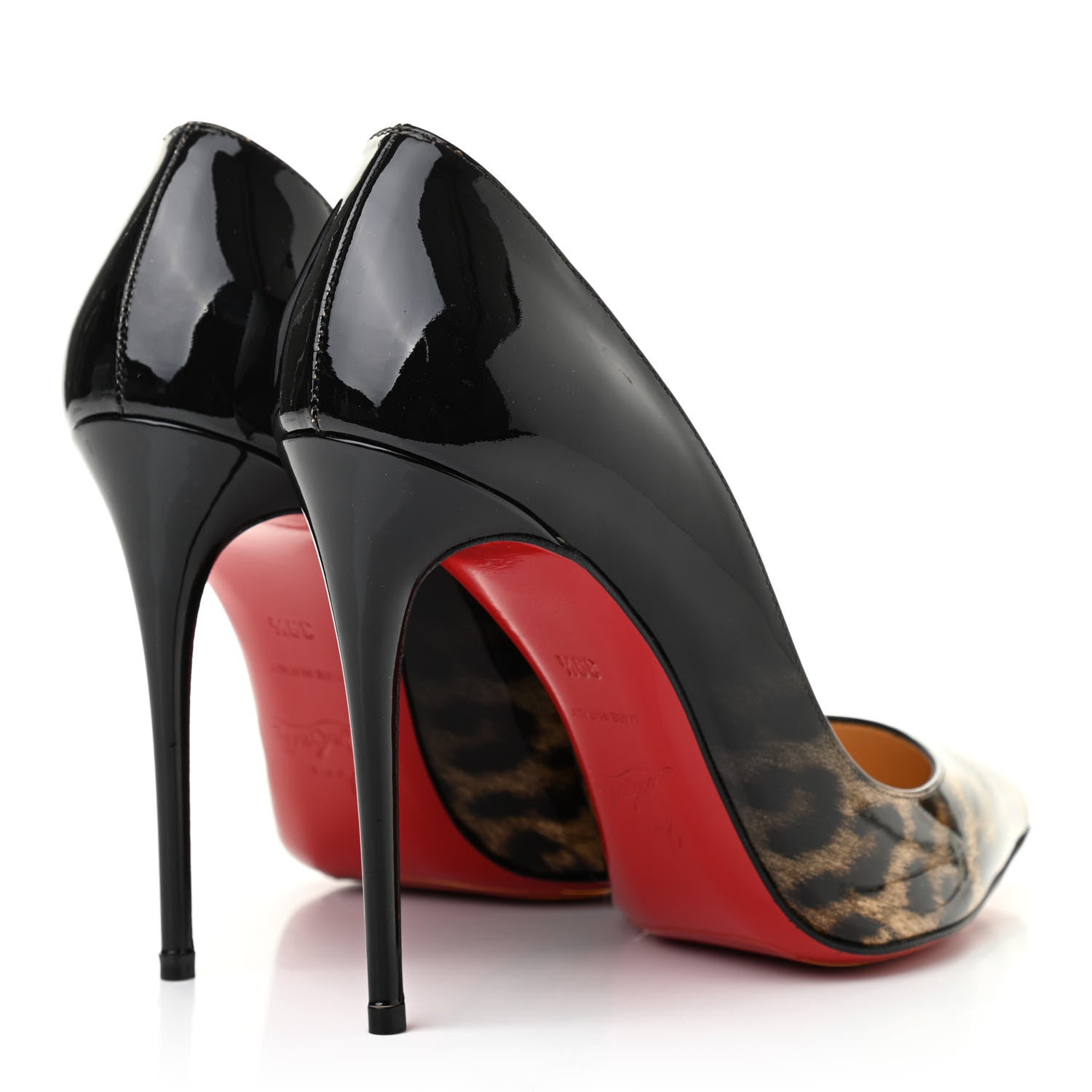 Christian Louboutin Patent Degrade Leopard Pigalle Follies 100 Pumps 39.5 Leopard Black 4 of 9