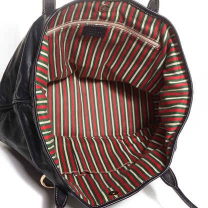 Gucci Leather Medium New Britt Tote Black 5 of 7