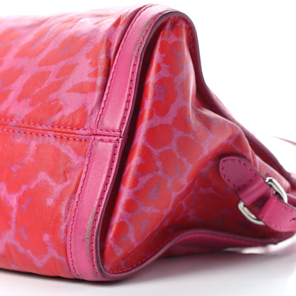 Alexander McQueen Calfskin Leopard Print Small Skull Padlock Zip Around Tote Pink 8 of 8