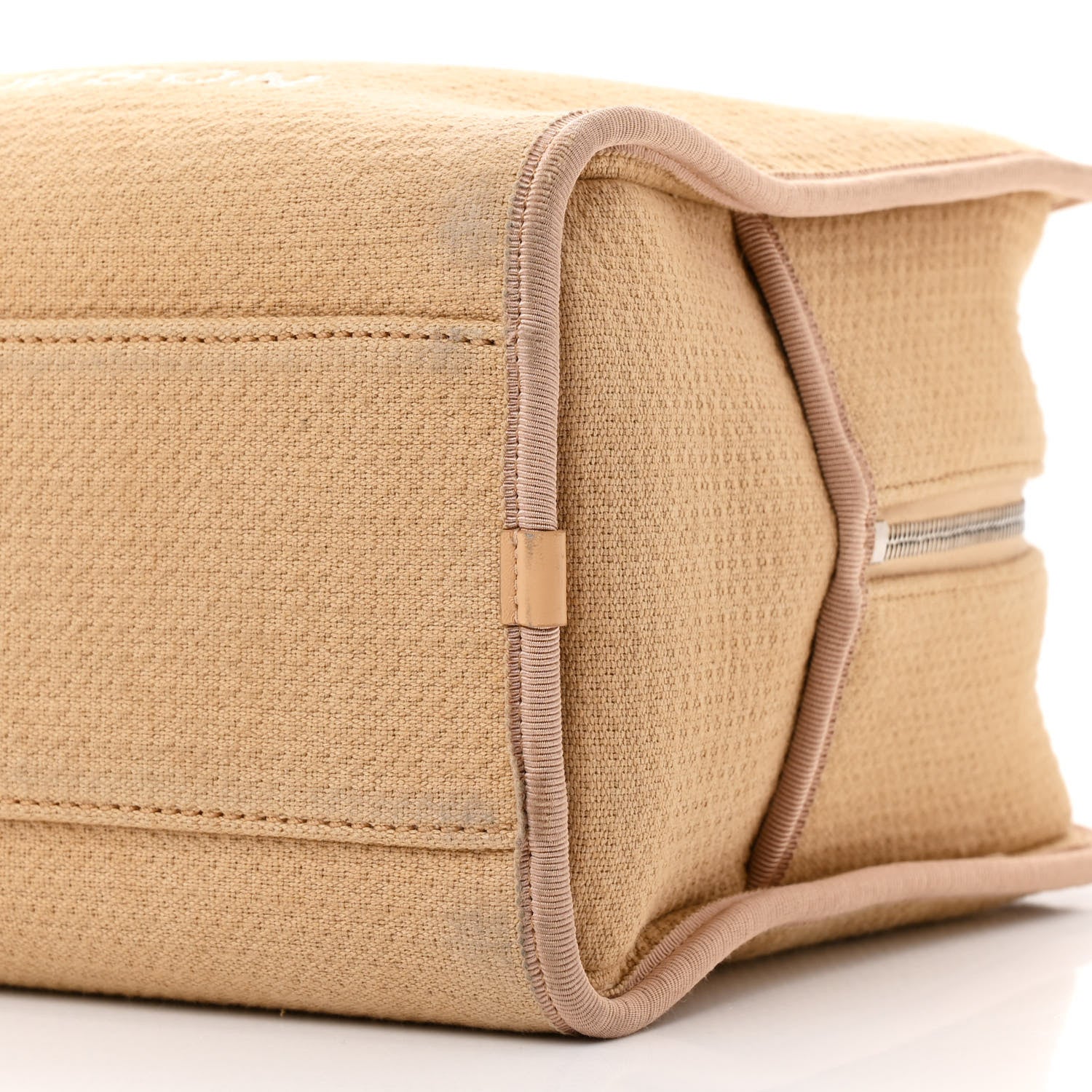 Chanel Canvas Deauville Bowling Bag Beige 10 of 17