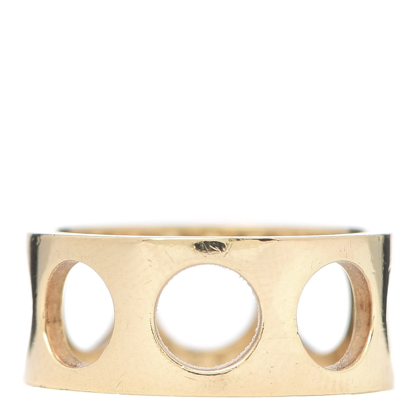DINH VAN 18K Yellow Gold Dinh Van Punch Hole Band Ring 56 7.5