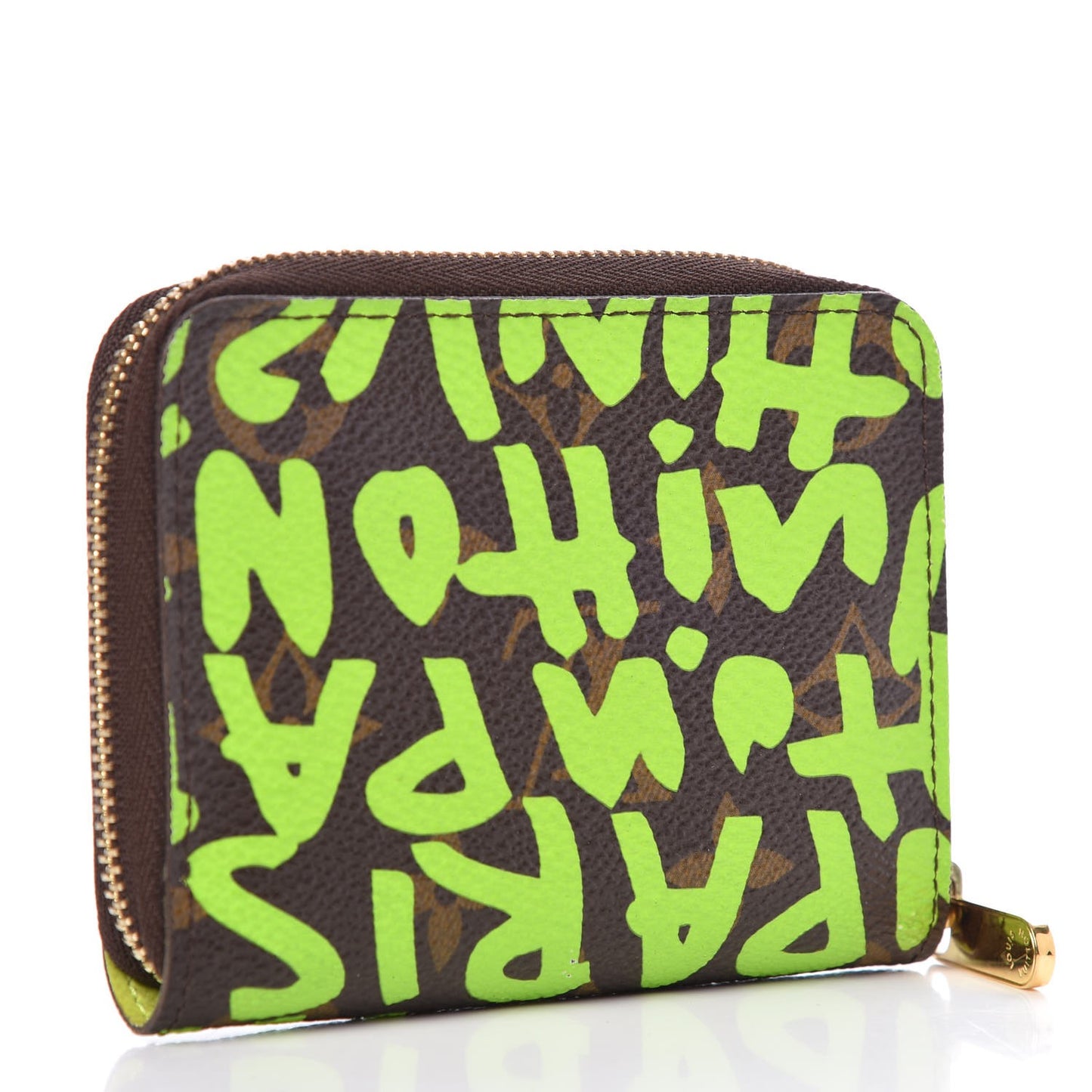 Monogram Graffiti Zippy Coin Purse Wallet Green