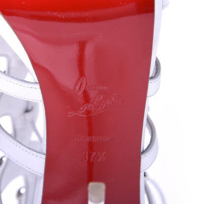Christian Louboutin Kid Amazoubille 120 Studded Gladiator Sandals 37.5 Latte Silver 13 of 18