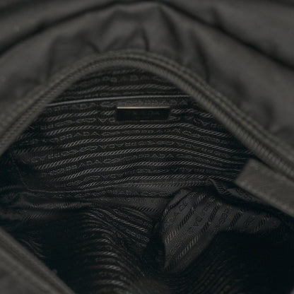 Prada Re-Nylon Vela Saffiano Pocket Single Buckle Messenger Shoulder Bag Black 6 of 13