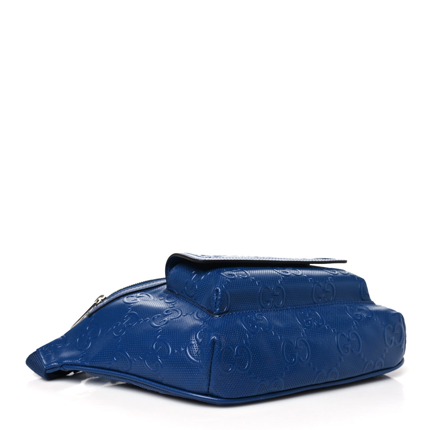 Gucci Calfskin GG Tennis Embossed Pocket Belt Bag Blue 4 of 10