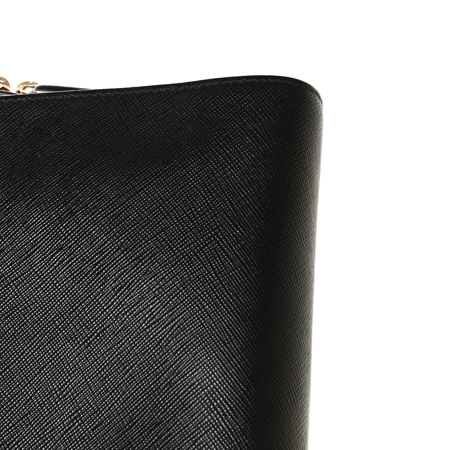 Saffiano Soft Calfskin Double Handle Satchel Black