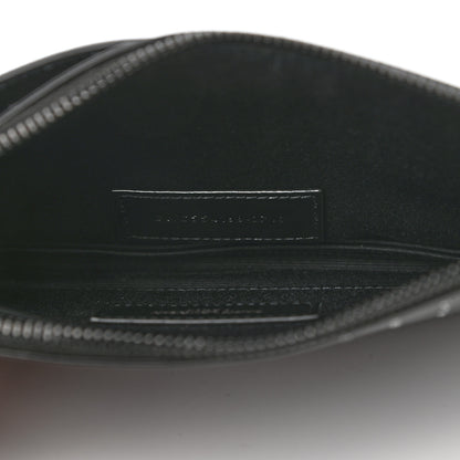 Saint Laurent Grain De Poudre Square Dot Zip Bill Pouch Black White 5 of 7