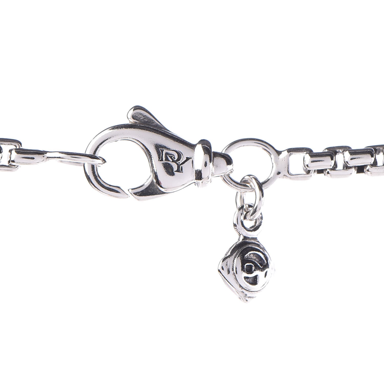 David Yurman Sterling Silver Logo Station Necklace 46" 4 of 4