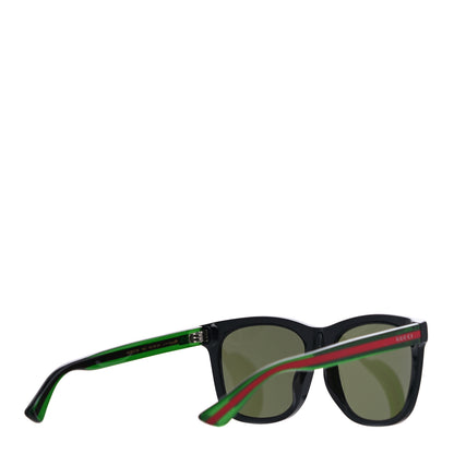 Gucci Acetate Square Frame Web Sunglasses GG0057SK Black 3 of 8