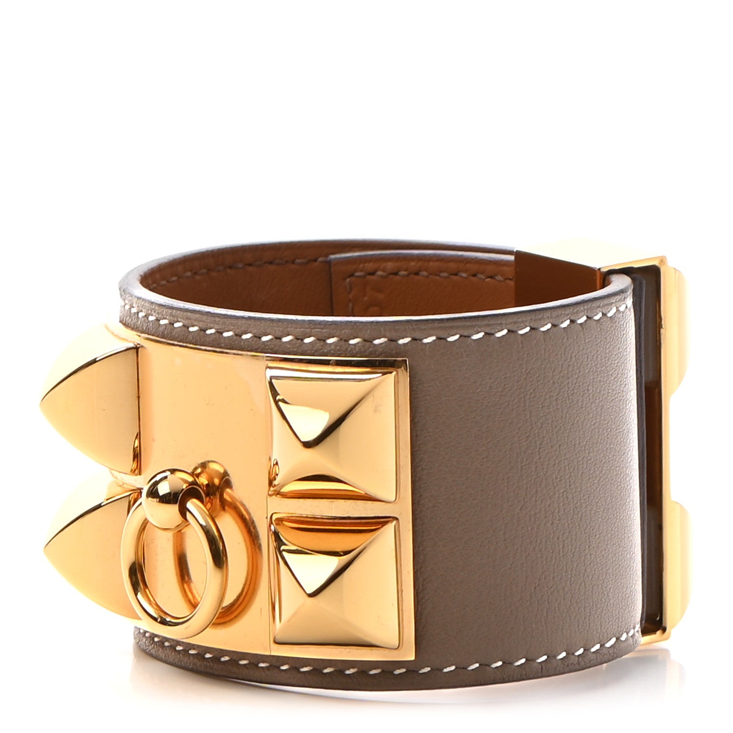 Hermes Swift Collier De Chien CDC Bracelet T1 Etoupe 1 of 7