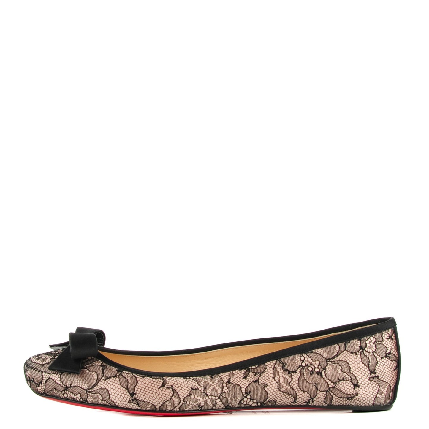 Satin Lace Boudoir Flats Chantilly 38.5
