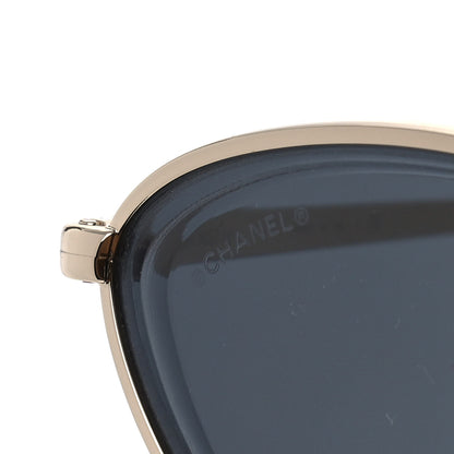 Chanel Metal Cat Eye Sunglasses 4255 Gold 7 of 8