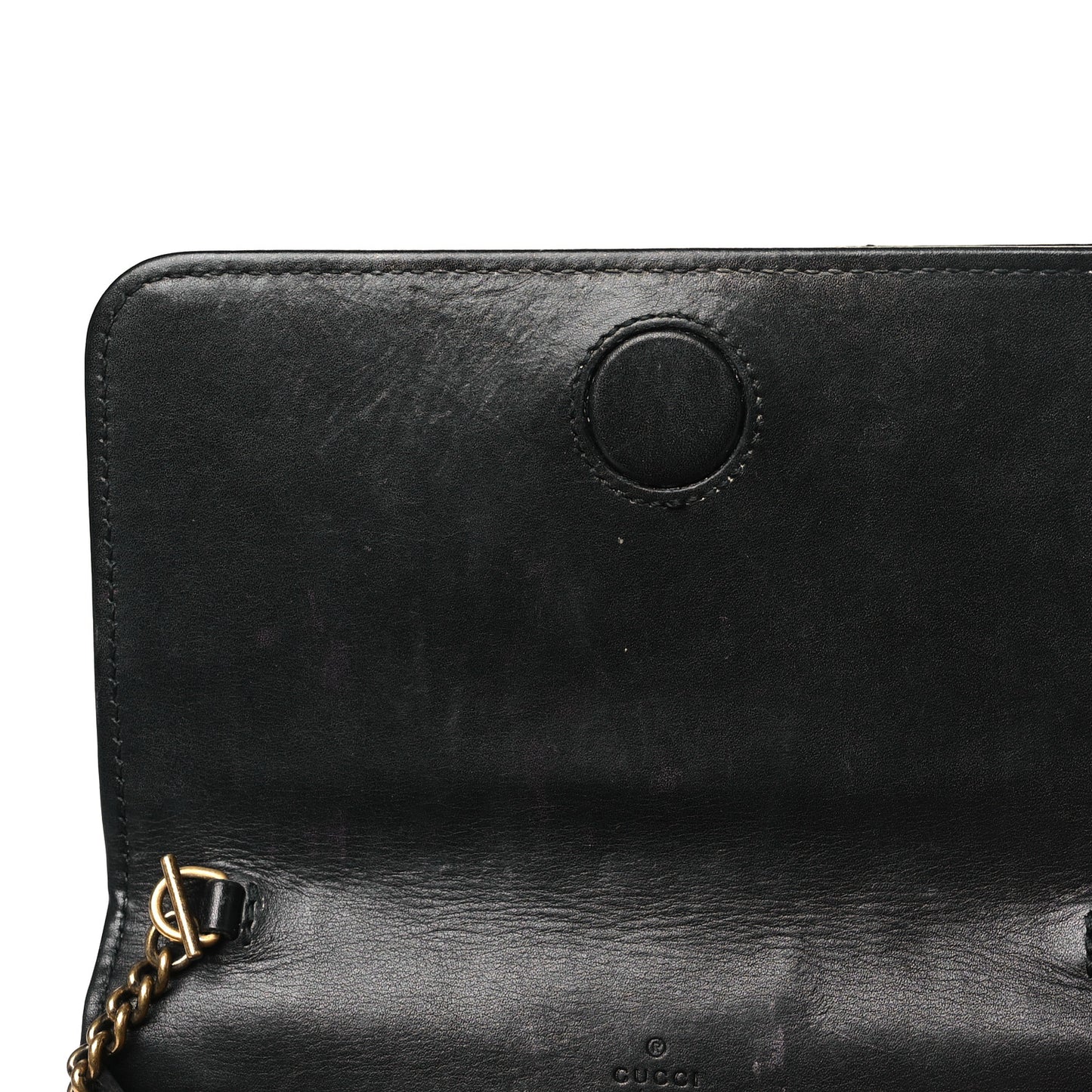 Calfskin Matelasse Mini Animal Studs GG Marmont Bag Black