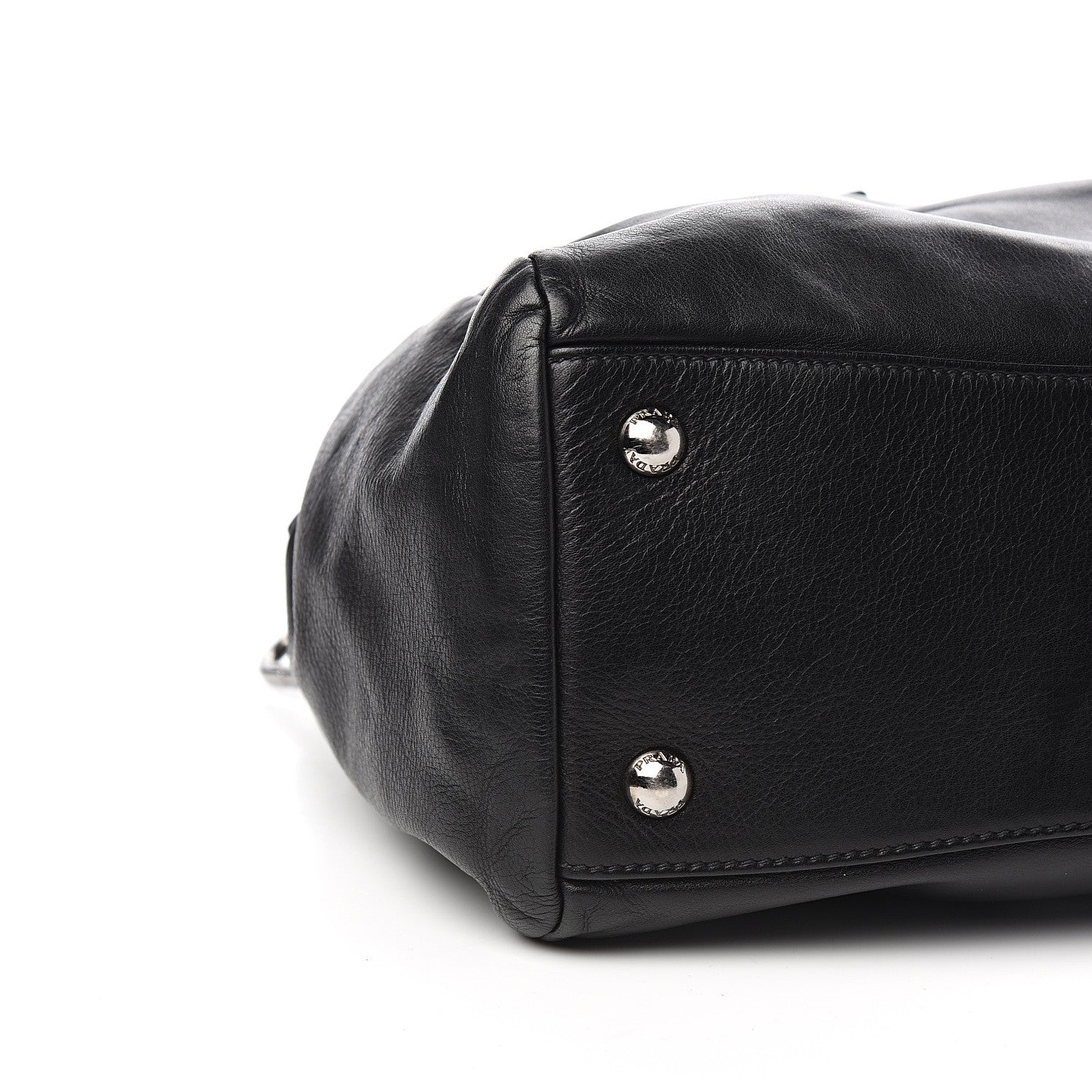 Prada Vitello Shine Bauletto Black 7 of 9