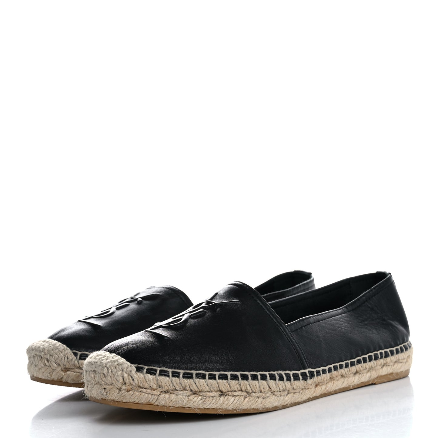 Lambskin Monogram Espadrilles 38.5 Black