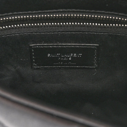 Saint Laurent Lambskin Quilted Toy Loulou Puffer Monogram Chain Satchel Black 6 of 9