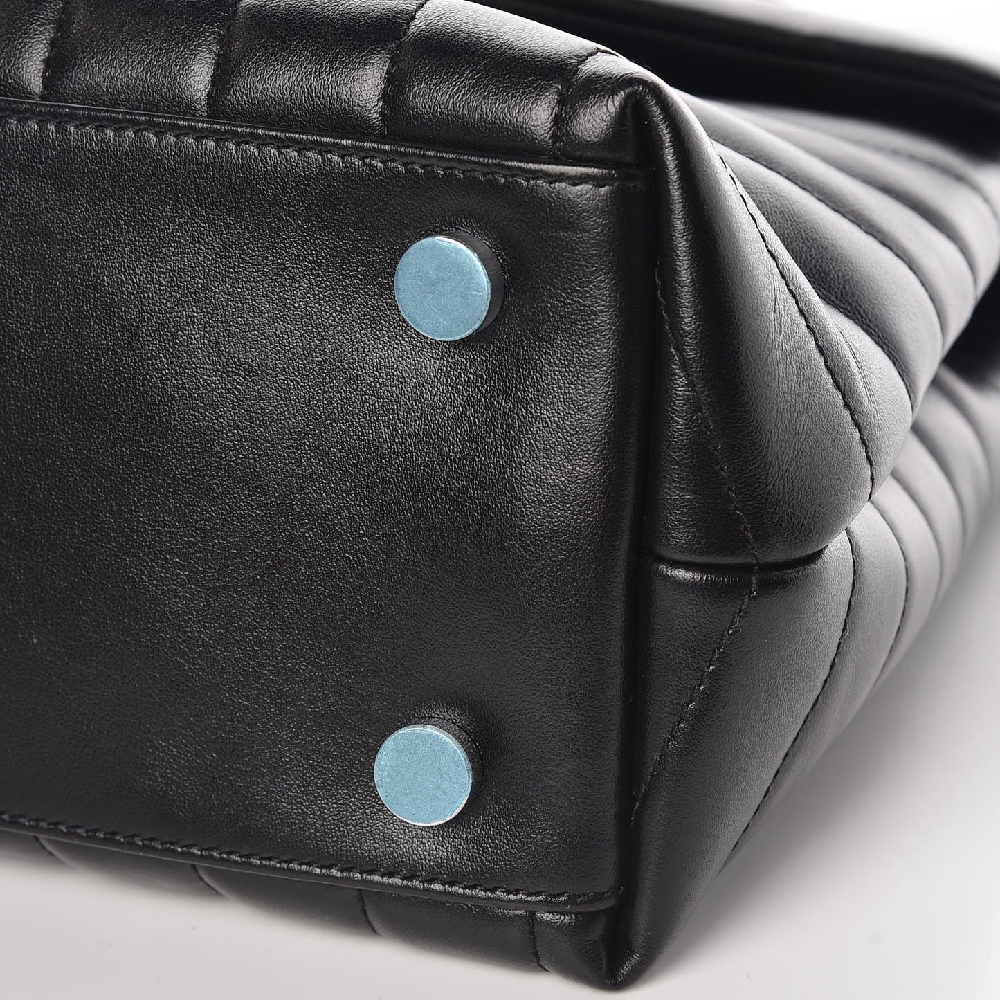 Calfskin Y Quilted Monogram Medium Loulou Satchel Black