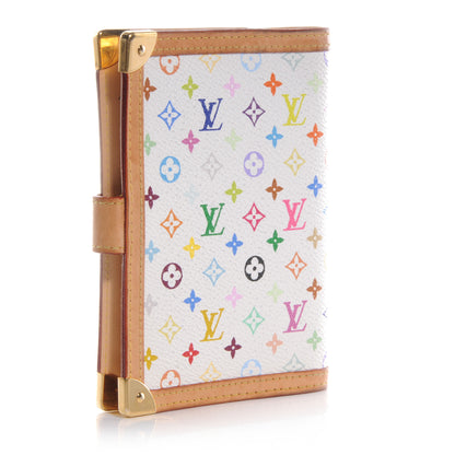 Louis Vuitton Monogram Multicolor Small Ring Agenda Cover White 3 of 7