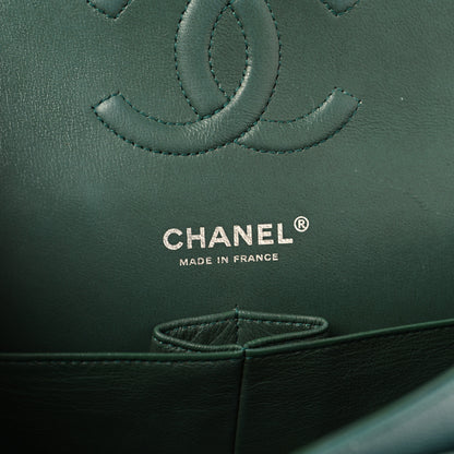 Chanel Caviar Quilted Medium Double Flap Green 6 of 10