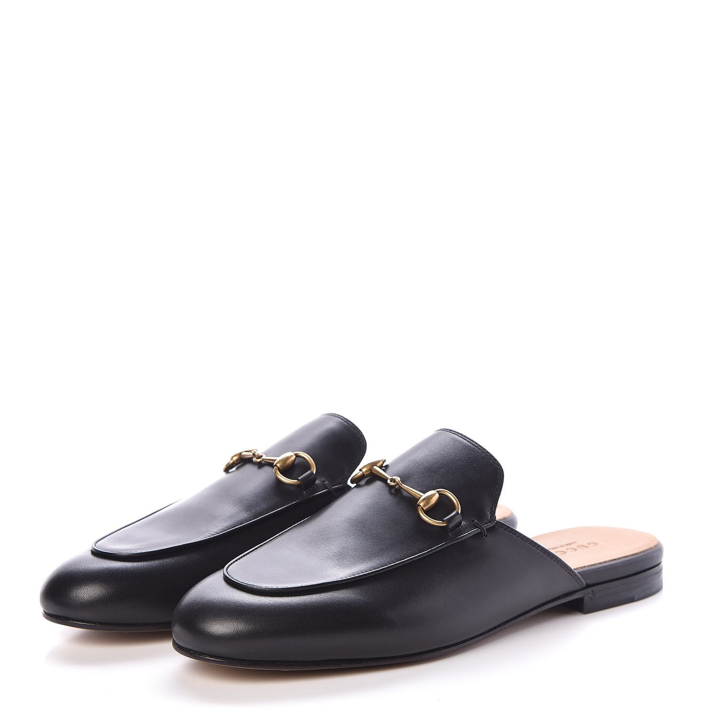Calfskin Womens Princetown Slippers 38.5 Black