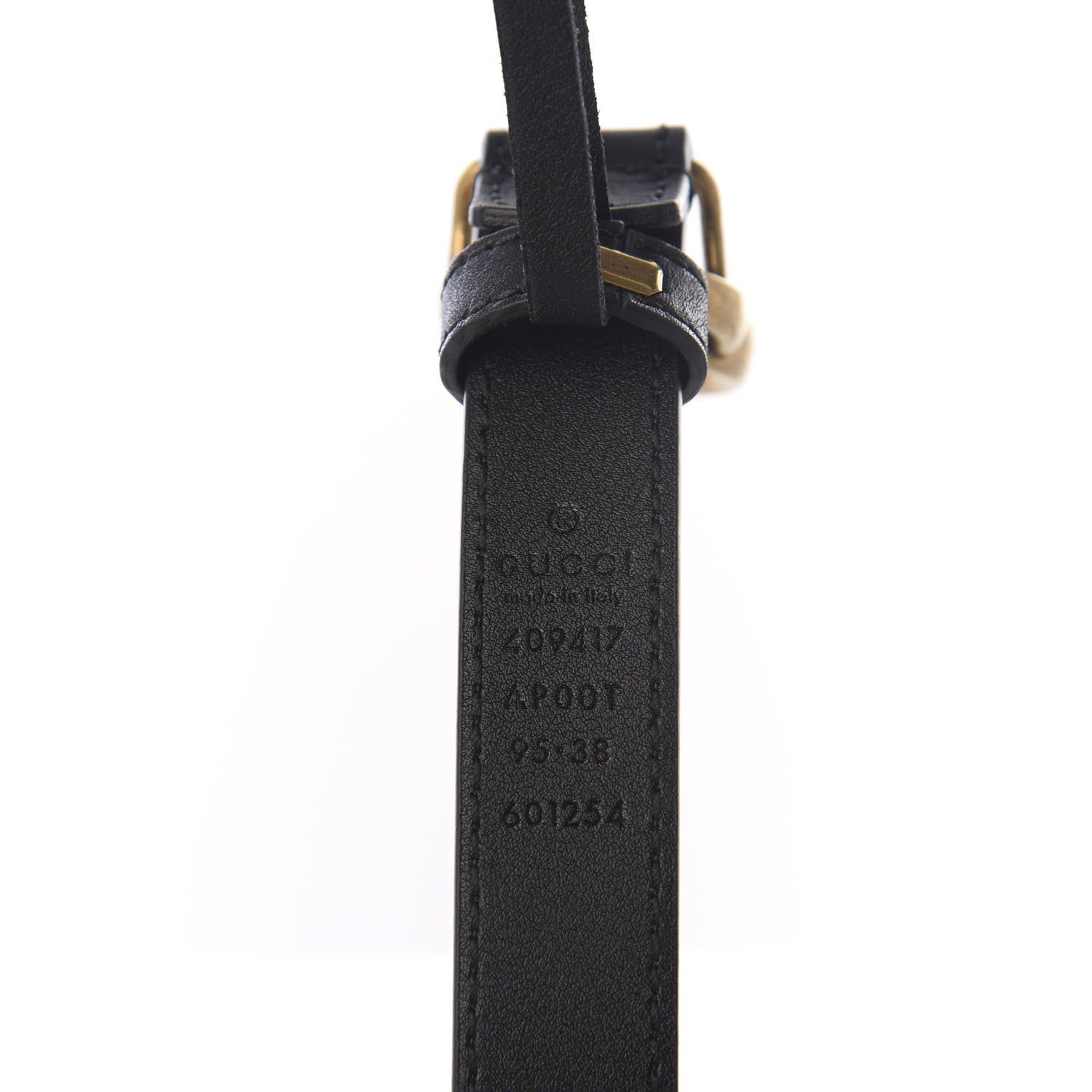 Gucci Calfskin Double G 20mm Belt 95 38 Black 3 of 5
