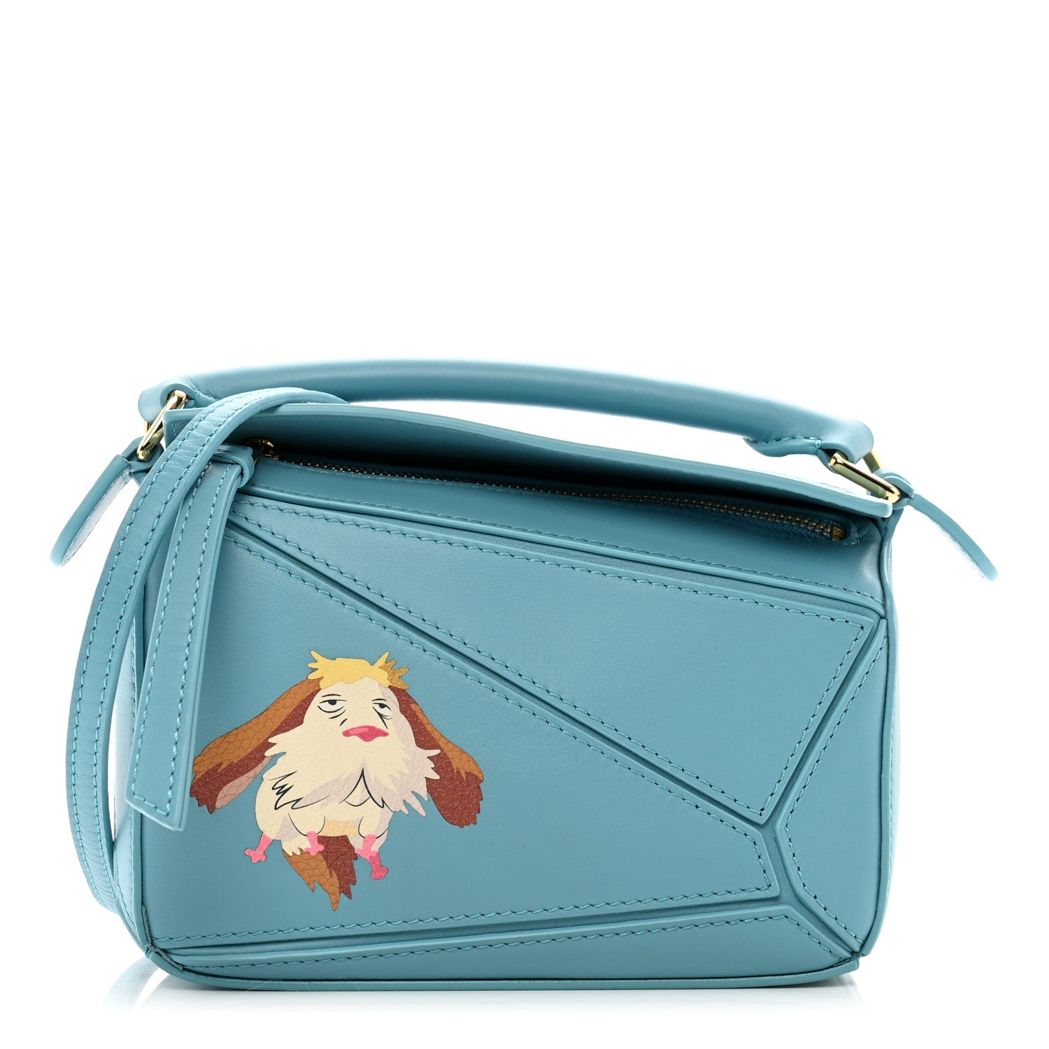 Loewe X HOWLS MOVING CASTLE Satin Calfskin Mini Heen Puzzle Bag Light Blue 1 of 9
