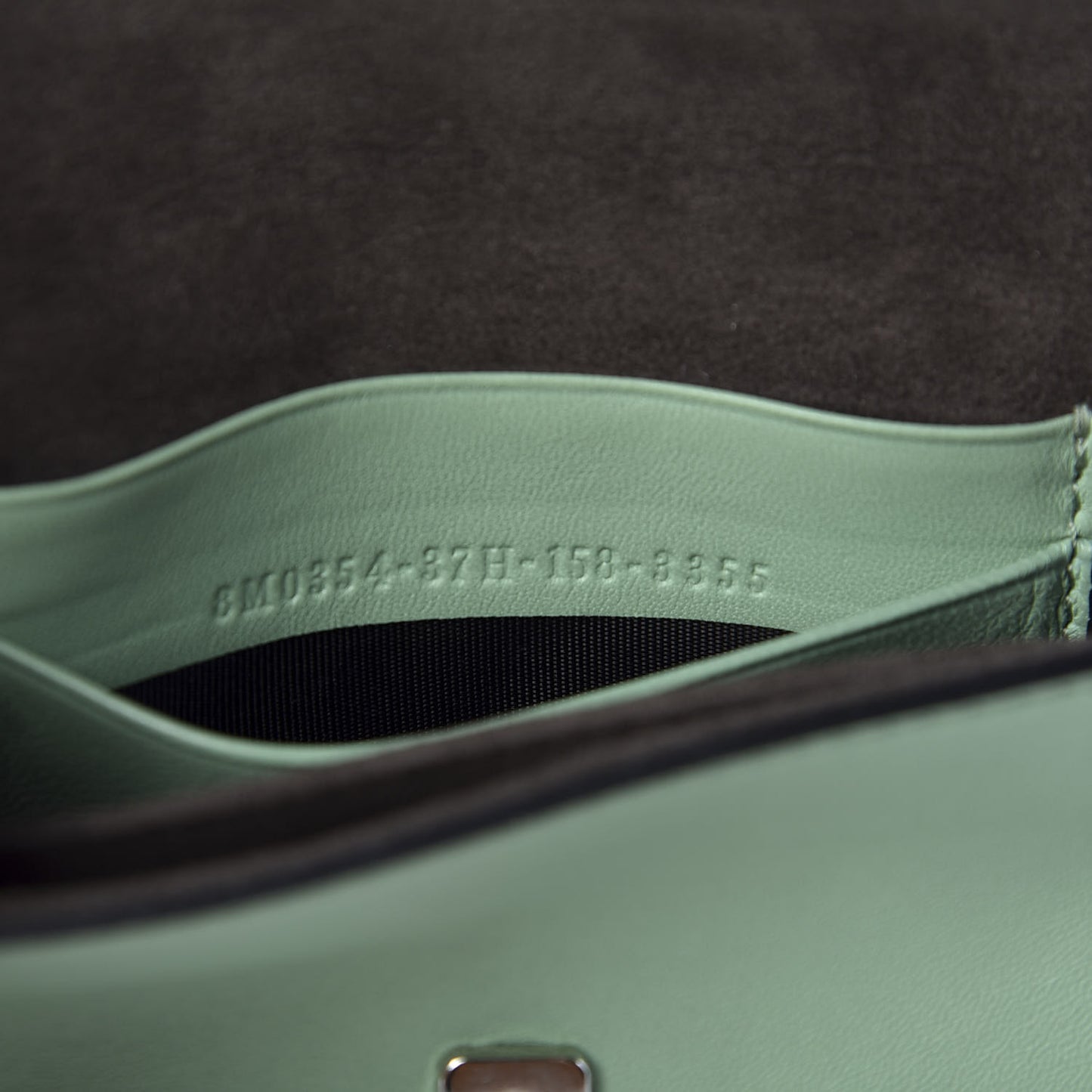 Nappa Rabbit Fox Fur Micro Buggie Baguette Verde Acqua