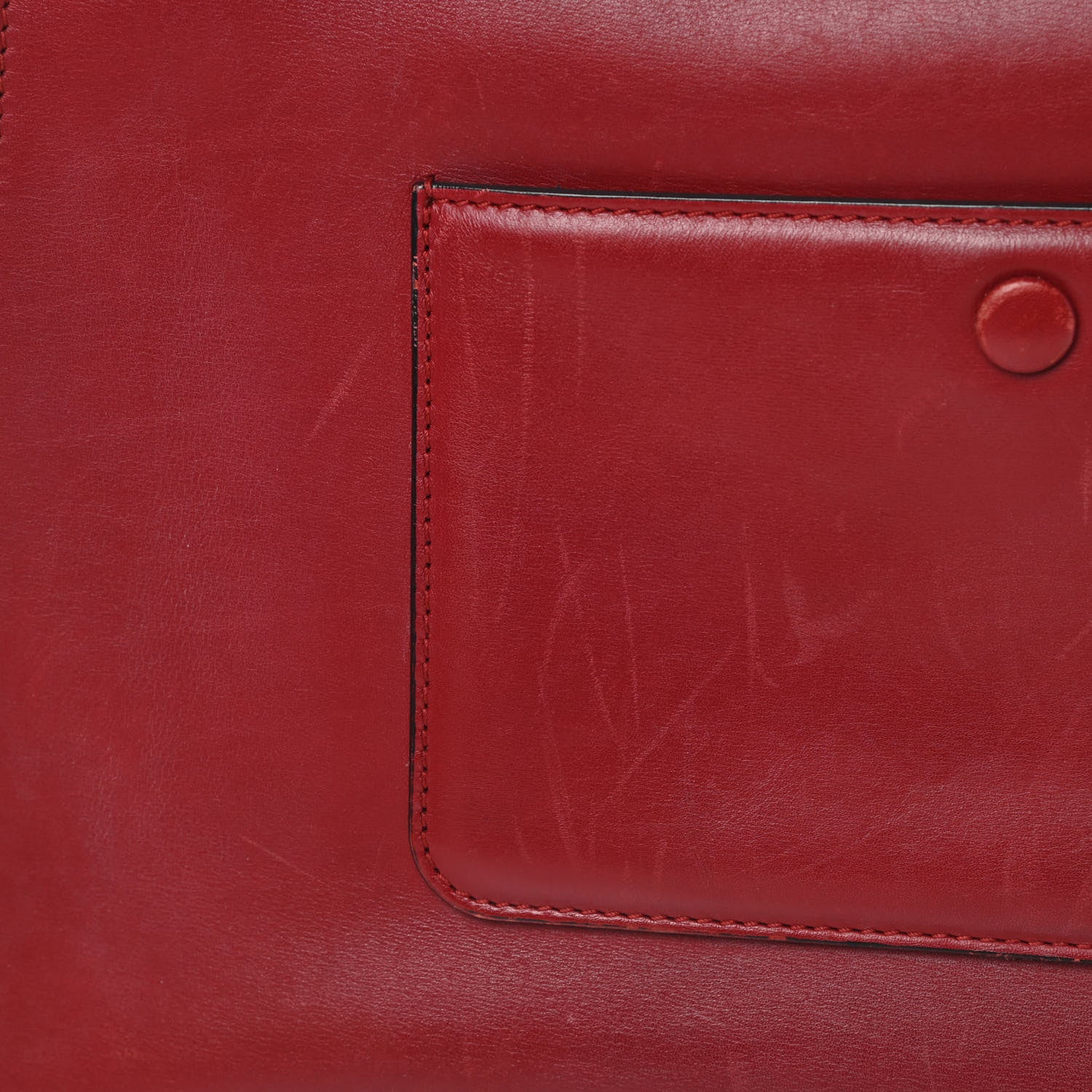 Celine Smooth Calfskin Medium Edge Shoulder Bag Red 22 of 24