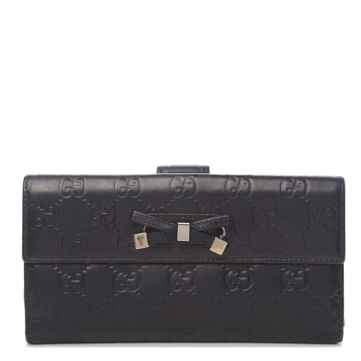 Gucci Guccissima Princy Continental Wallet Black 1 of 9