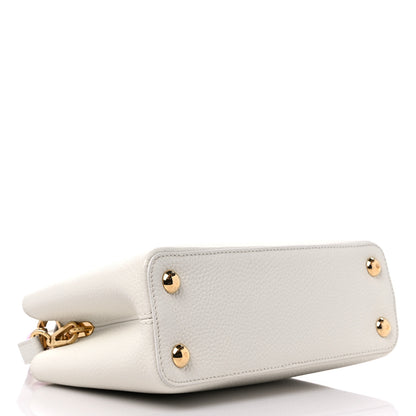 Louis Vuitton Taurillon Lambskin Calfskin Capucines BB Snow White 4 of 9