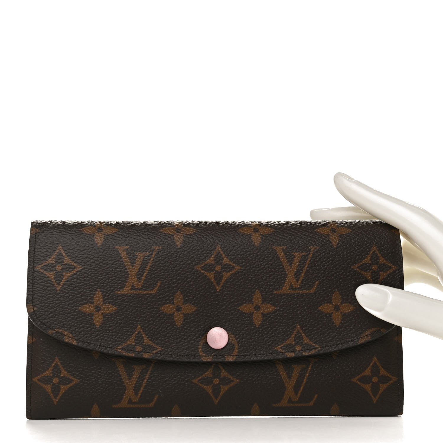Louis Vuitton Monogram Emilie Wallet Rose Ballerine 2 of 11